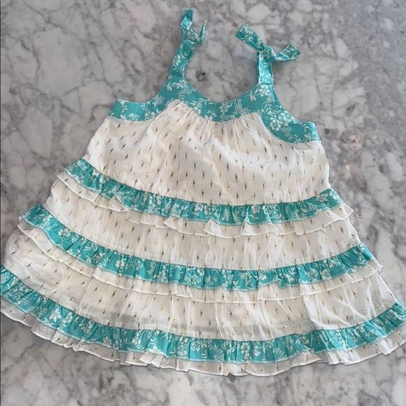 PEEK FLORAL RUFFLE DRESS 2Y - Picture 1 of 6